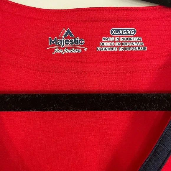 Majestic Washington Nationals Jersey, Red, XL - Picture 7 of 7